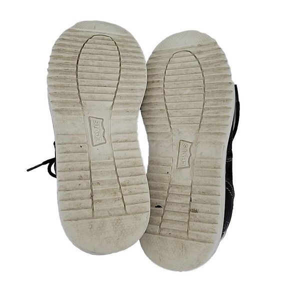 Levis 501 Boys Denim Hi Top Sneaker Size 2 Great Shape - Picture 7 of 10